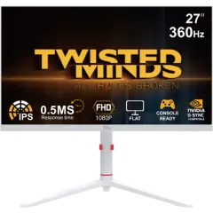 Twisted Minds Frost Serisi 27'' FHD 360HZ 0.5MS Hızlı IPS HDMI 2.1 Oyun Monitörü, Beyaz